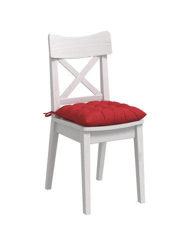 Cuscini per Seduta 4 pcs Rosso 40 x 40 x 6 cm Tessuto