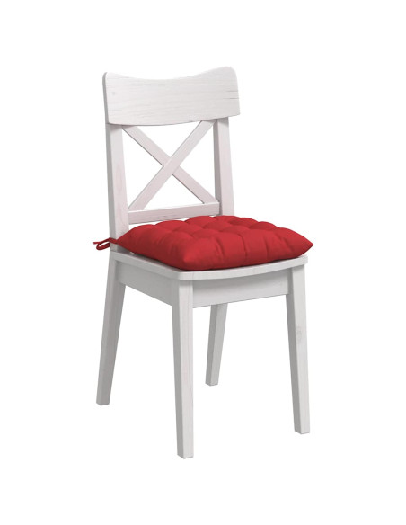 Cuscini per Seduta 4 pcs Rosso 40 x 40 x 6 cm Tessuto