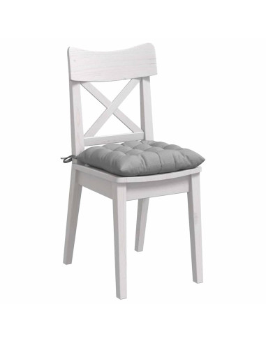 Cuscini per Seduta 4 pcs Grigio Nuvola 40 x 40 x 6 cm Tessuto