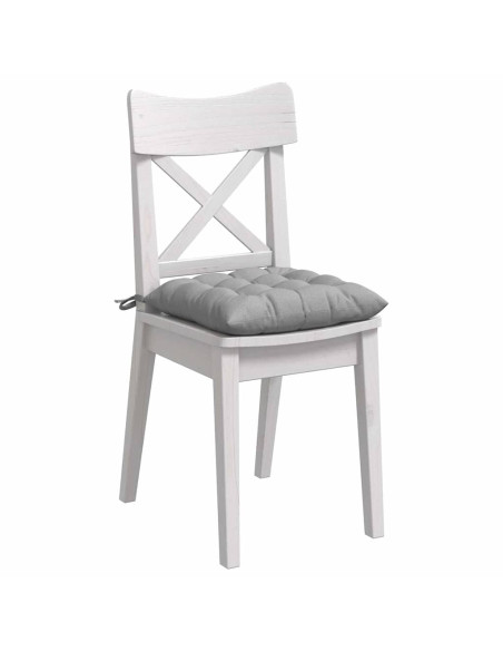 Cuscini per Seduta 4 pcs Grigio Nuvola 40 x 40 x 6 cm Tessuto