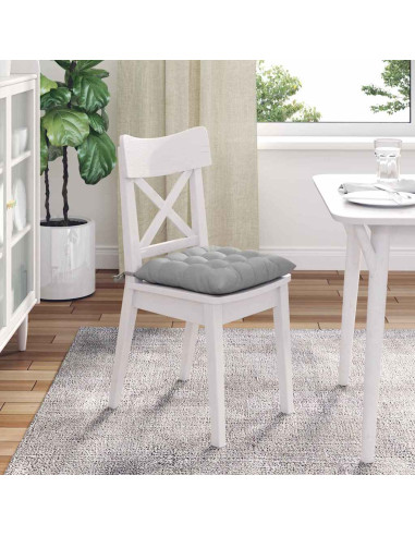 Cuscini per Seduta 4 pcs Grigio Nuvola 40 x 40 x 6 cm Tessuto