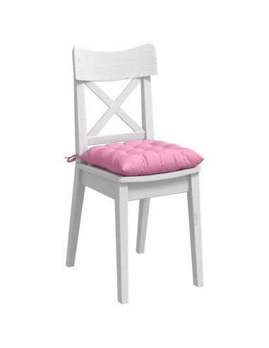 Cuscini per Seduta 4 pcs Rosa 40 x 40 x 6 cm Tessuto