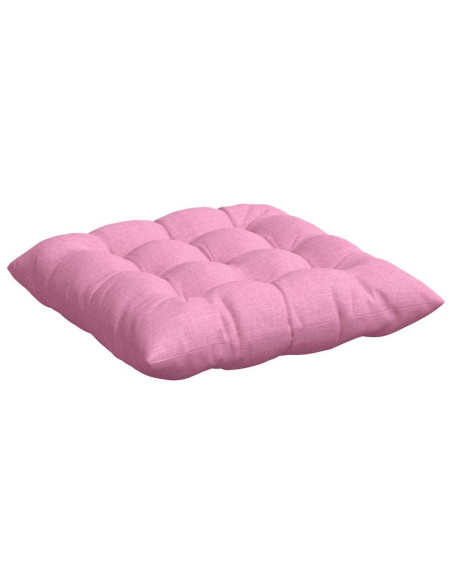 Cuscini per Seduta 4 pcs Rosa 40 x 40 x 6 cm Tessuto