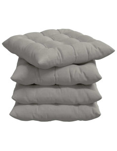 Cuscini per Seduta 4 pcs Grigio chiaro 40 x 40 x 6 cm 2
