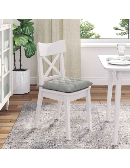 Cuscini per Seduta 4 pcs Grigio chiaro 40 x 40 x 6 cm