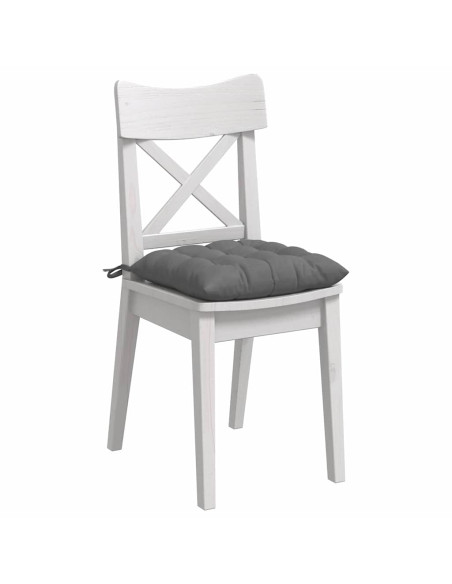 Cuscini per Seduta 4 pcs Grigio scuro 40 x 40 x 6 cm Microfibra