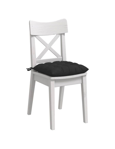 Cuscini per Seduta 4 pcs Nero 40 x 40 x 6 cm Microfibra