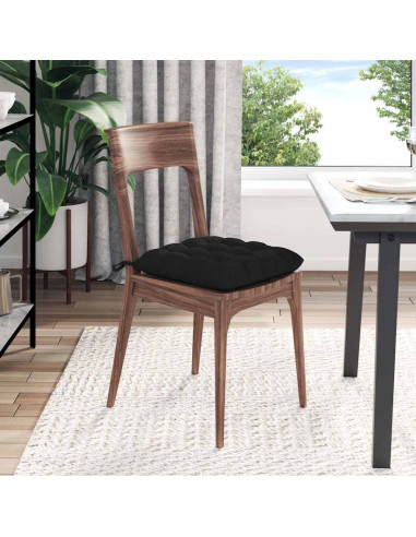 Cuscini per Seduta 4 pcs Nero 40 x 40 x 6 cm Microfibra