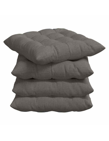 Cuscini per Seduta 4 pcs Grigio chiaro 40 x 40 x 6 cm