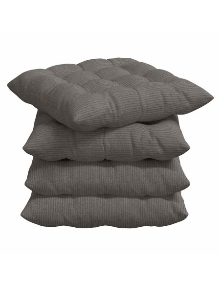 Cuscini per Seduta 4 pcs Grigio chiaro 40 x 40 x 6 cm
