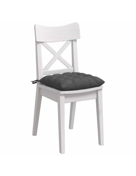 Cuscini per Seduta 4 pcs Grigio scuro 40 x 40 x 6 cm