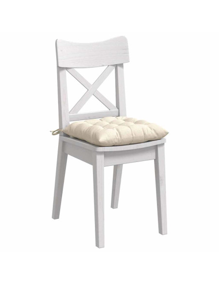 Cuscini per Seduta 4 pcs Crema 40 x 40 x 6 cm Tessuto in Cords