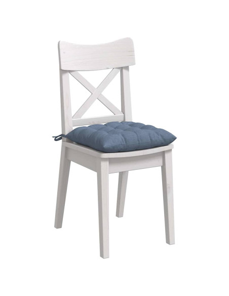 Cuscini per Seduta 4 pcs Blu 40 x 40 x 6 cm Tessuto in Cords