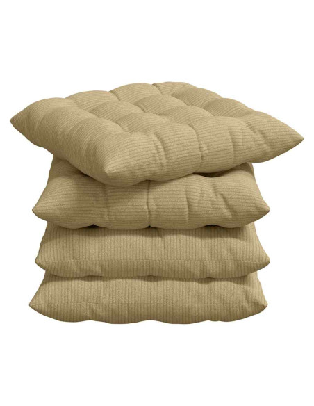 Cuscini per Seduta 4 pcs Grigio Verde 40 x 40 x 6 cm