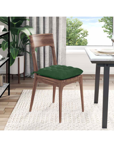 Cuscini per Seduta 4 pcs Verde Scuro 40 x 40 x 6 cm