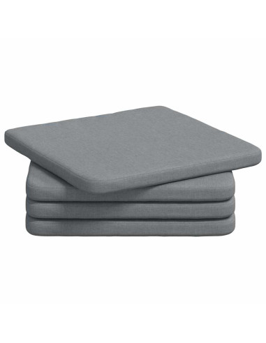 Cuscini per Seduta 4 pcs Grigio chiaro 40 x 40 x 3 cm Tessuto