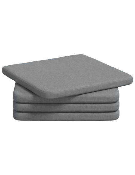 Cuscini per Seduta 4 pcs Grigio chiaro 40 x 40 x 3 cm Tessuto