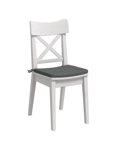 Cuscini per Seduta 4 pcs Grigio scuro 40 x 40 x 3 cm Tessuto