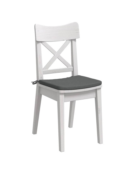 Cuscini per Seduta 4 pcs Grigio scuro 40 x 40 x 3 cm Tessuto