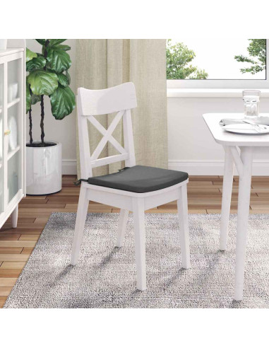 Cuscini per Seduta 4 pcs Grigio scuro 40 x 40 x 3 cm Tessuto