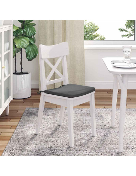 Cuscini per Seduta 4 pcs Grigio scuro 40 x 40 x 3 cm Tessuto