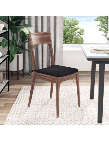 Cuscini per Seduta 4 pcs Nero 40 x 40 x 3 cm Tessuto