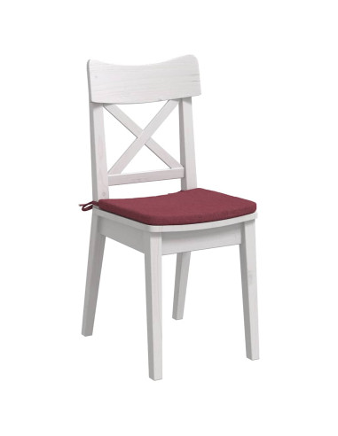 Cuscini per Seduta 4 pcs Rosso Vino 40 x 40 x 3 cm Tessuto