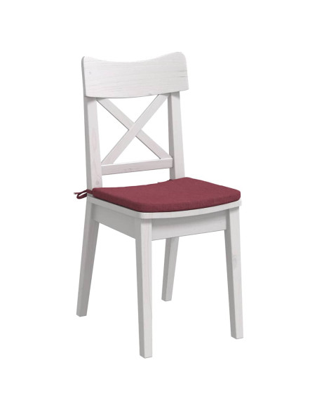 Cuscini per Seduta 4 pcs Rosso Vino 40 x 40 x 3 cm Tessuto