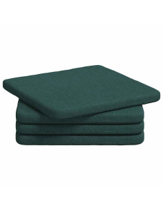 Cuscini per Seduta 4 pcs Verde Scuro 40 x 40 x 3 cm Tessuto 2