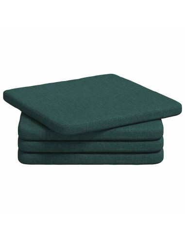Cuscini per Seduta 4 pcs Verde Scuro 40 x 40 x 3 cm Tessuto