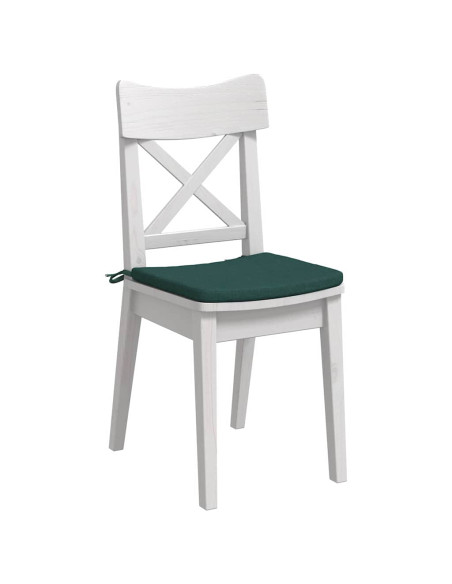 Cuscini per Seduta 4 pcs Verde Scuro 40 x 40 x 3 cm Tessuto