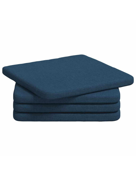 Cuscini per Seduta 4 pcs Blu 40 x 40 x 3 cm Tessuto