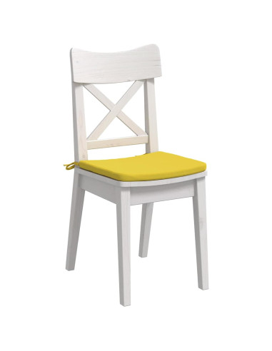 Cuscini per Seduta 4 pcs Giallo Chiaro 40 x 40 x 3 cm Tessuto