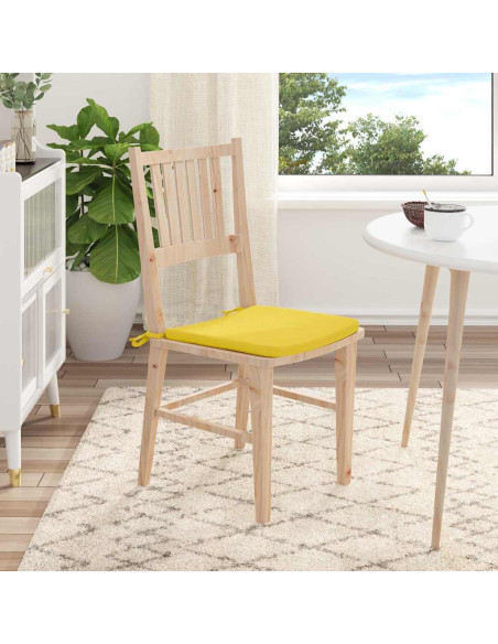 Cuscini per Seduta 4 pcs Giallo Chiaro 40 x 40 x 3 cm Tessuto