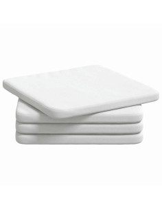Cuscini per Seduta 4 pcs Bianco 40 x 40 x 3 cm Tessuto 2