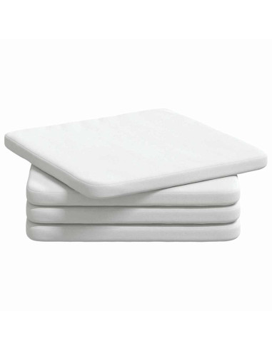 Cuscini per Seduta 4 pcs Bianco 40 x 40 x 3 cm Tessuto