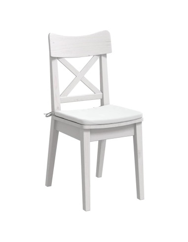 Cuscini per Seduta 4 pcs Bianco 40 x 40 x 3 cm Tessuto