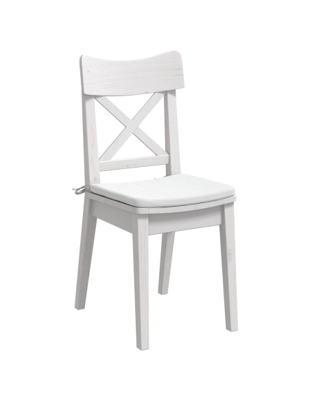 Cuscini per Seduta 4 pcs Bianco 40 x 40 x 3 cm Tessuto