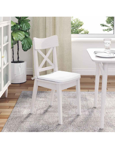 Cuscini per Seduta 4 pcs Bianco 40 x 40 x 3 cm Tessuto