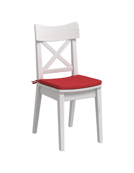 Cuscini per Seduta 4 pcs Rosso 40 x 40 x 3 cm Tessuto