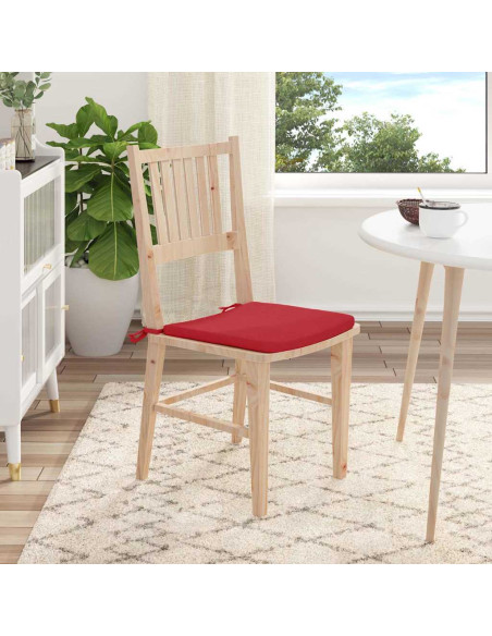 Cuscini per Seduta 4 pcs Rosso 40 x 40 x 3 cm Tessuto