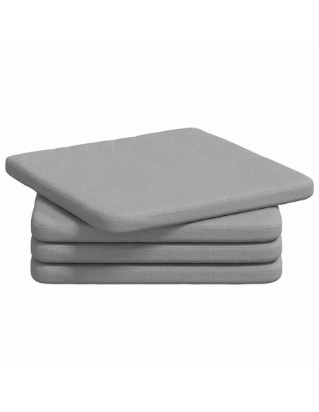 Cuscini per Seduta 4 pcs Grigio Nuvola 40 x 40 x 3 cm Tessuto