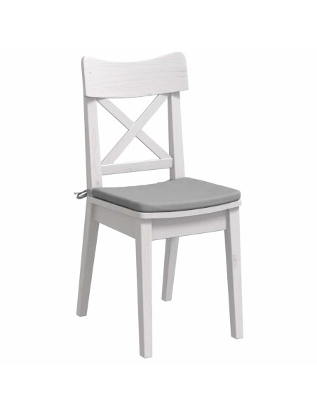 Cuscini per Seduta 4 pcs Grigio Nuvola 40 x 40 x 3 cm Tessuto