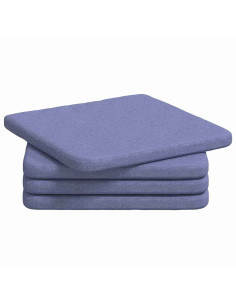 Cuscini per Seduta 4 pcs Blu jeans 40 x 40 x 3 cm Tessuto 2