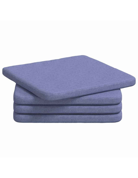 Cuscini per Seduta 4 pcs Blu jeans 40 x 40 x 3 cm Tessuto