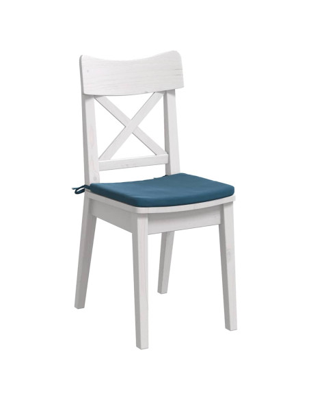 Cuscini per Seduta 4 pcs Blu 40 x 40 x 3 cm Velluto