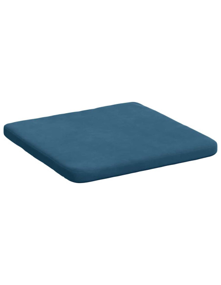 Cuscini per Seduta 4 pcs Blu 40 x 40 x 3 cm Velluto