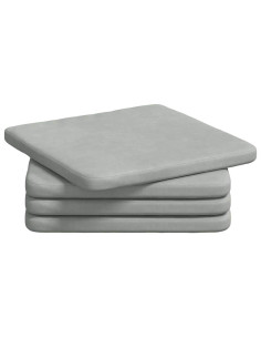 Cuscini per Seduta 4 pcs Grigio chiaro 40 x 40 x 3 cm Velluto 2