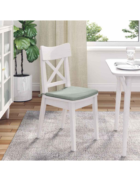 Cuscini per Seduta 4 pcs Grigio chiaro 40 x 40 x 3 cm Velluto