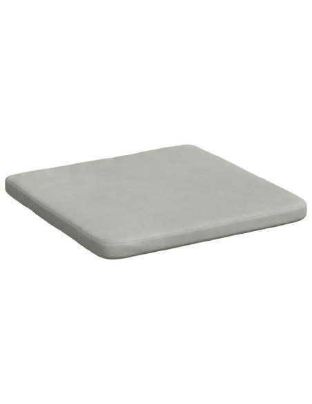 Cuscini per Seduta 4 pcs Grigio chiaro 40 x 40 x 3 cm Velluto